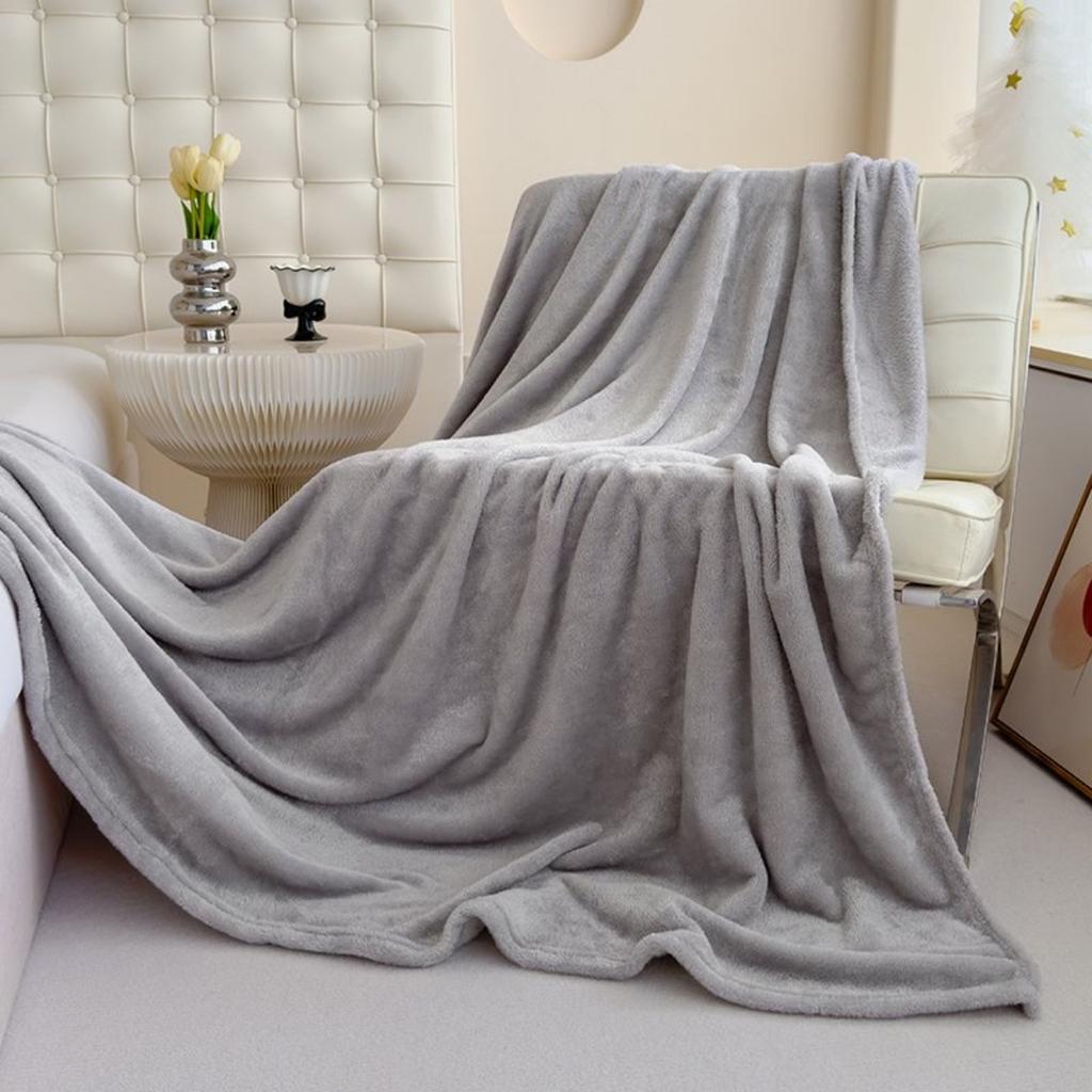 Gładki Koc Cosy 200X220 Cm Szary