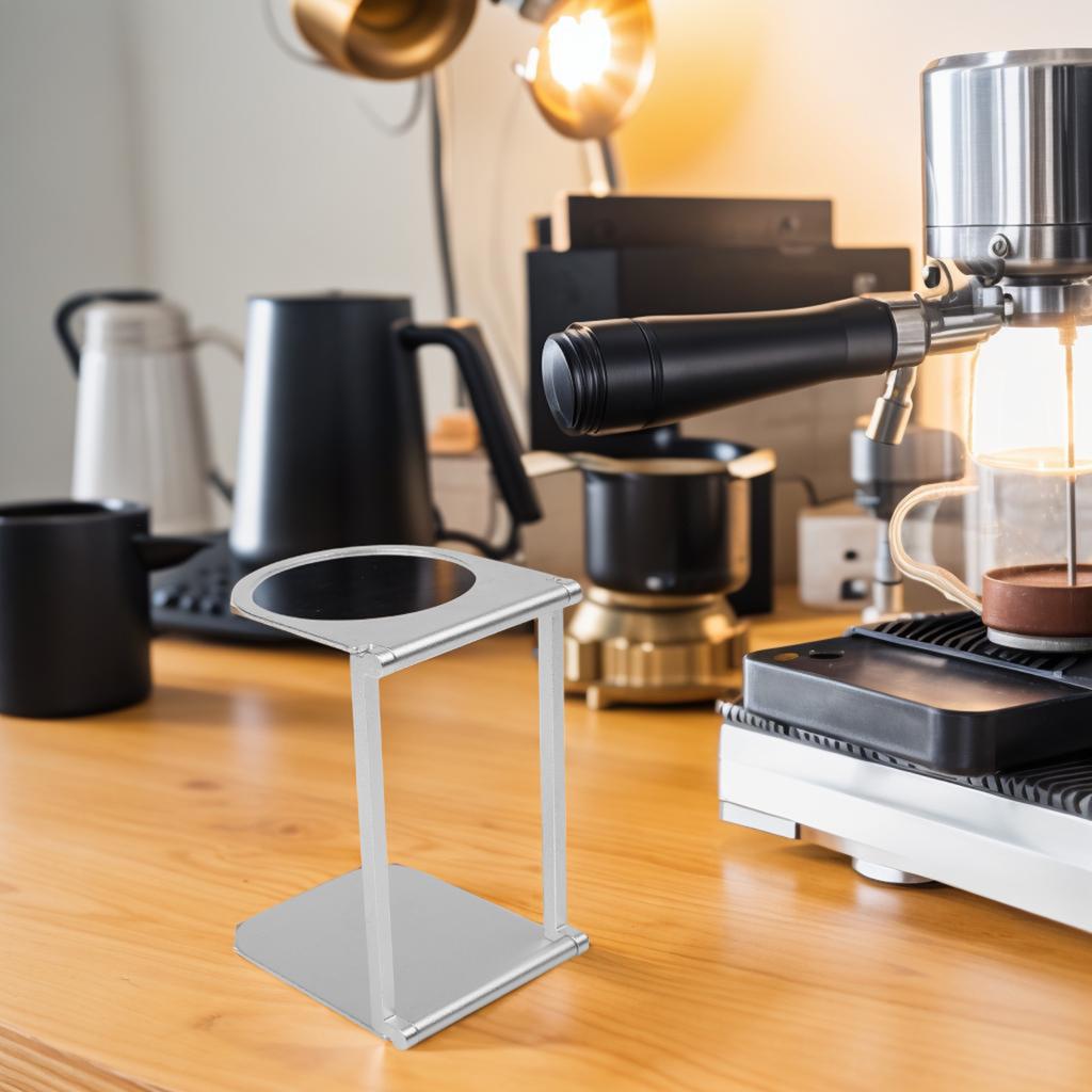 1Pcs Portable Coffee Machine Bracket Adjustable Stainless Steel Coffee Machine Bracket For Outdoor Use Deep Space 12.3*7.7*1cm