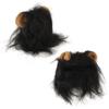 Cat Mane Wig Adorable Cute Funny Costume Mane Hat with Ears for Cats and Small Dogs Black
