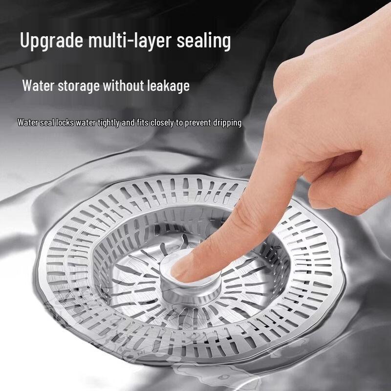 Stainless Steel Kitchen Sink Pop-Up Drain Filter