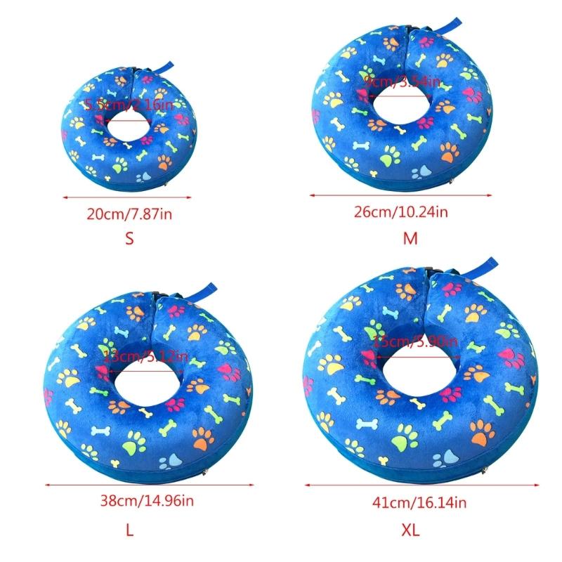 Comfortable Recovery Collar Inflatable After Surgery for Dogs Cats Wound Healing Easy to Eat and Drink Soft Lint