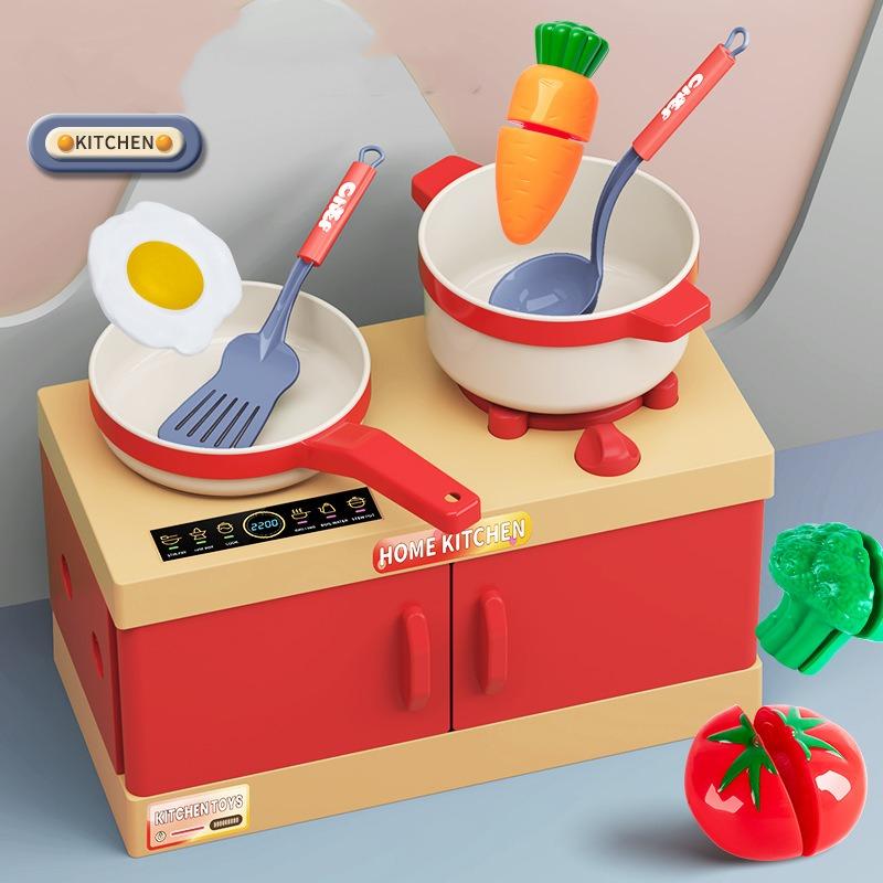 33Pcs/set Kids Kitchen Toy Set for Boys and Girls Cooking At Home Simulation Kitchenware Stove Birthday Gift Children Kitchen