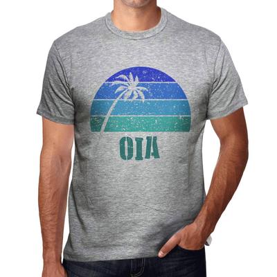 Men’s Vintage Tee Shirt Graphic T Shirt OIA Sunset Grey Marl