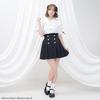 [Yumetenbo] Landmine Clothing [Dear My Love] Women's Big Ribbon Bijou Skirt 533338 Short Blue Gray Yumetenbo
