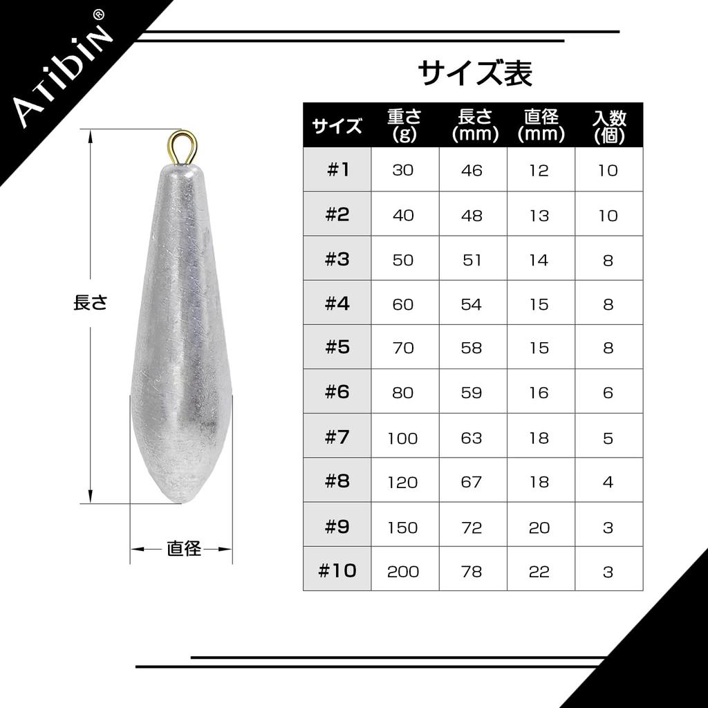 Atibin 80g Heavy Weights for Boat Eggplant Sinkers with for Casting and Casting Fishing (6-Pack) Casting, Hooks,