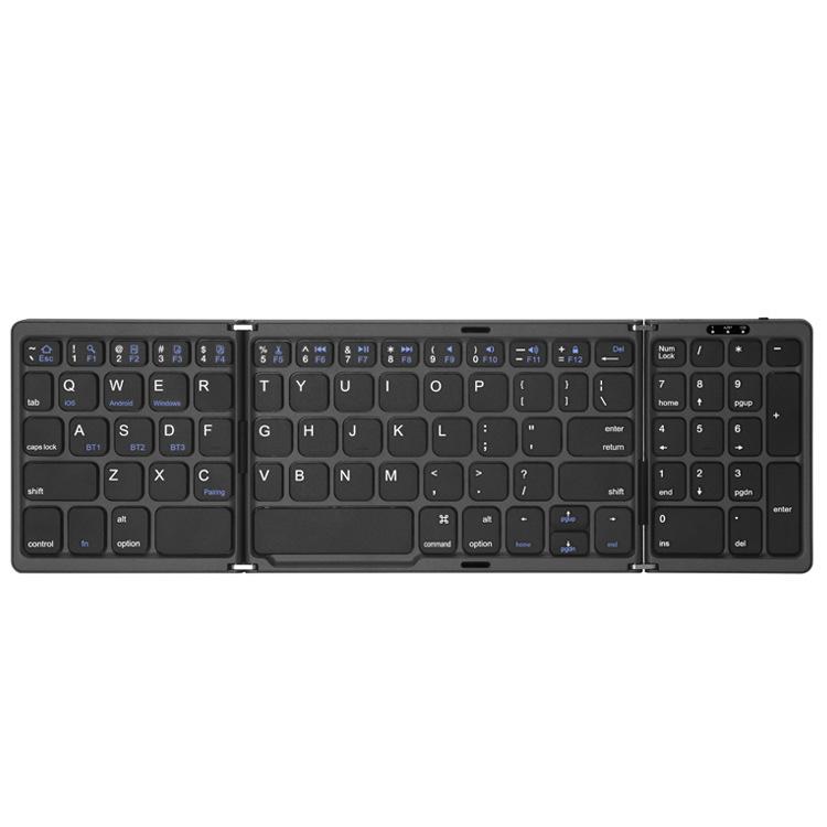 Neue universelle dreifach faltbare kabellose Bluetooth-Tastatur: Multi-System-kompatibel für Tablets, Mobiltelefone und Notebooks