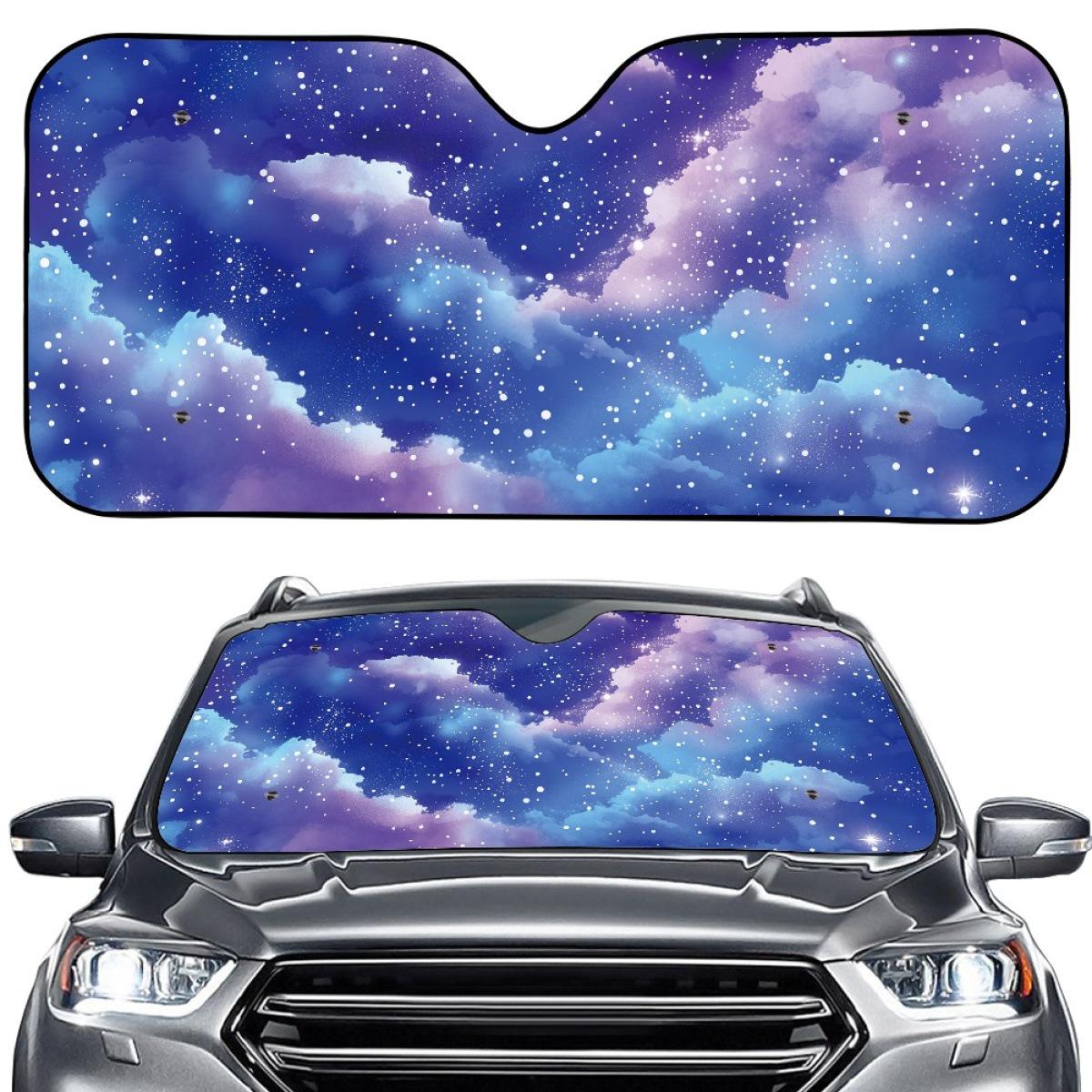 

Universal Starry Sky Sunshade: Aluminum Foil Heat-Insulating Windshield Visor, Customizable. One Size