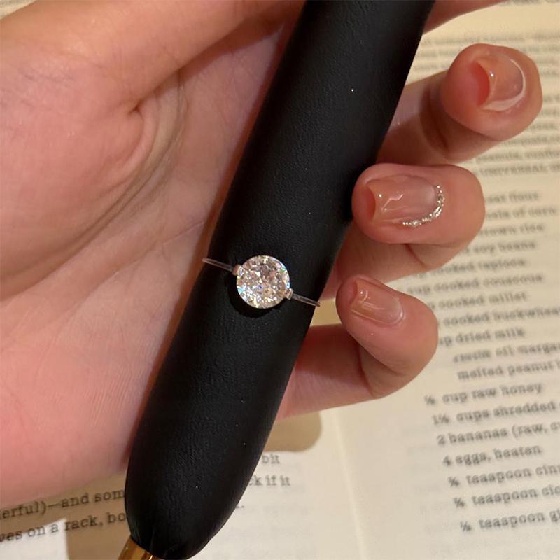 Fashion Zircon Ring For Women Transparent Fishing Line Rings Jewelry Gift