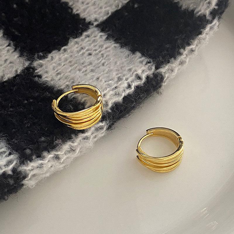 

[Retro Cross Weave Ear Cuff] Minimalist Metal Women Earrings Hoop Trendy Versatile