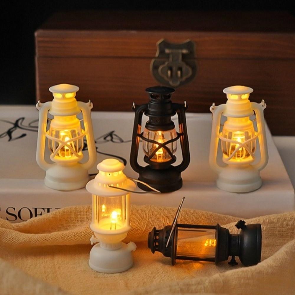 LED Lighting Retro LED Lantern Battery Powered Miniature Night Light  Imaginative Play