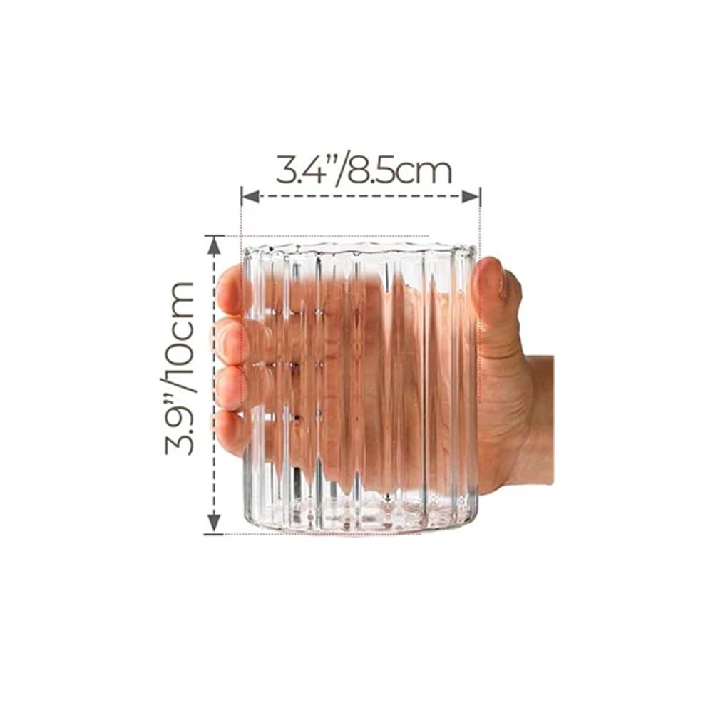 Glass Cylinder Vases, Bud Vase for Centerpieces Tall Ribbed Vase Hurricane Floating Candle Holder, Decorative Flower Vases