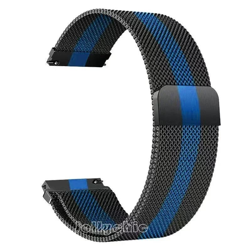 20/22mm Magnetic Milanese Strap for Samsung Galaxy Watch 7 6 5 4 40 44mm Gear S3 Stainless Steel Band for Huawei 4 GT3 Bracelet