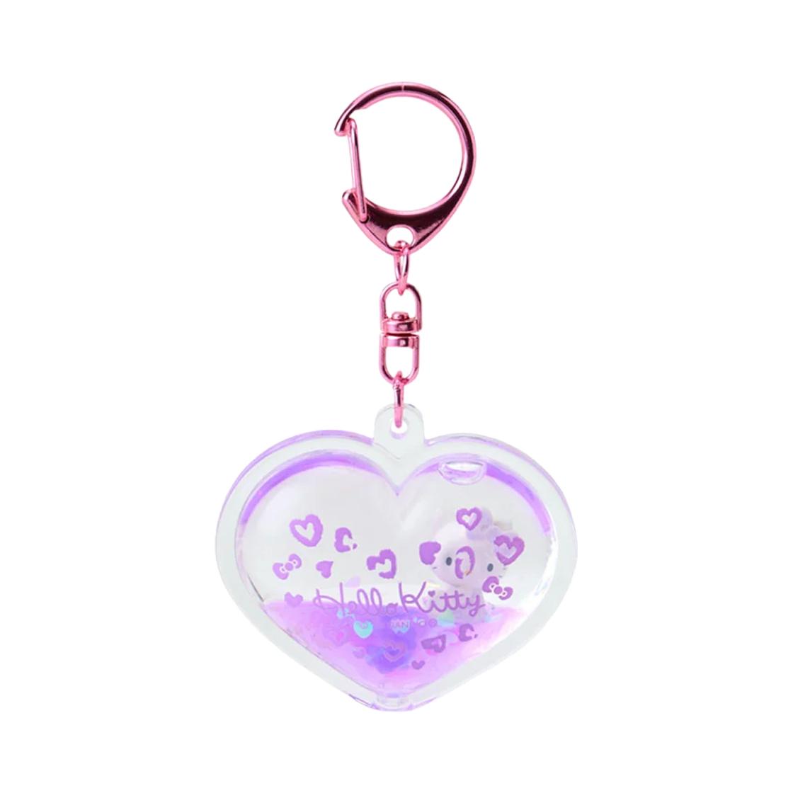 Sanrio Hello Kitty Gal Dome Keychain Leopard Purple ONE SIZE