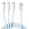 3 In 1 Fast Charging Cable For Samsung Xiaomi iPhone Poco Micro USB Type C Charger Cable Cord Multiple Usb C Charging Wire Line