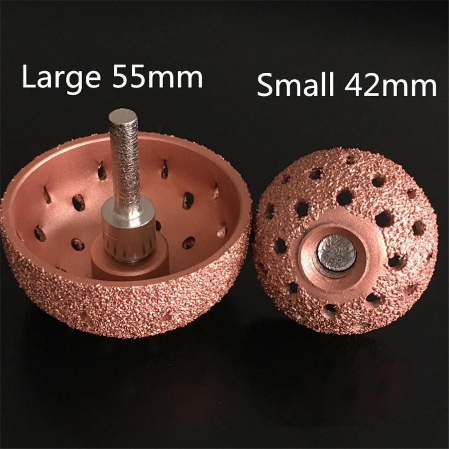 1pc 42mm Buffing Wheel Tungsten Carbide Rasp / Contour Cup with Arbor Adaptor Wheel Grind Ball Rasp Professional Tire Repair Tool