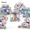 7 Pcs Colorful Skull Head Metal Dice Hollow Metal Polyhedral Dice Set Suitable for Role-Playing RPG  Board Game Card Game