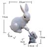 Lovely Rabbit Figurine Ornaments Cute Bunnies Sculpture Micro Landscape Animal Figurine  Table