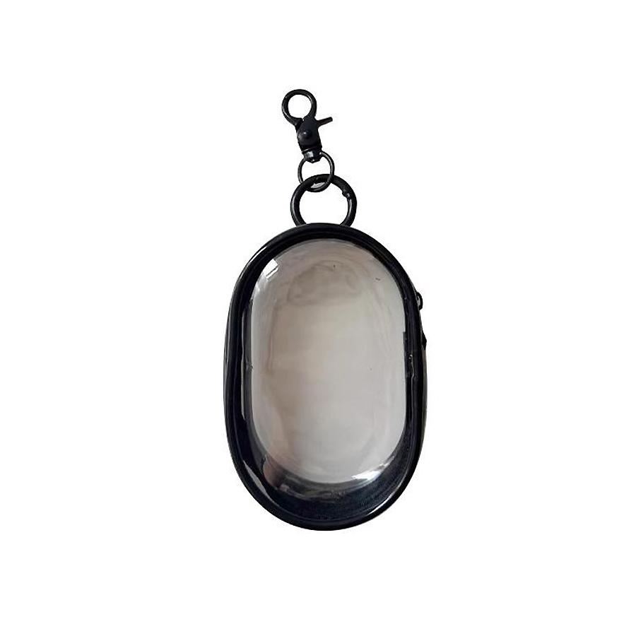 Mini Sac de Rangement Transparent Portable avec Fermeture Éclair, Étui Multifonctionnel pour Écouteurs et Chargeur, Accessoires de Voyage avec Porte-Clés