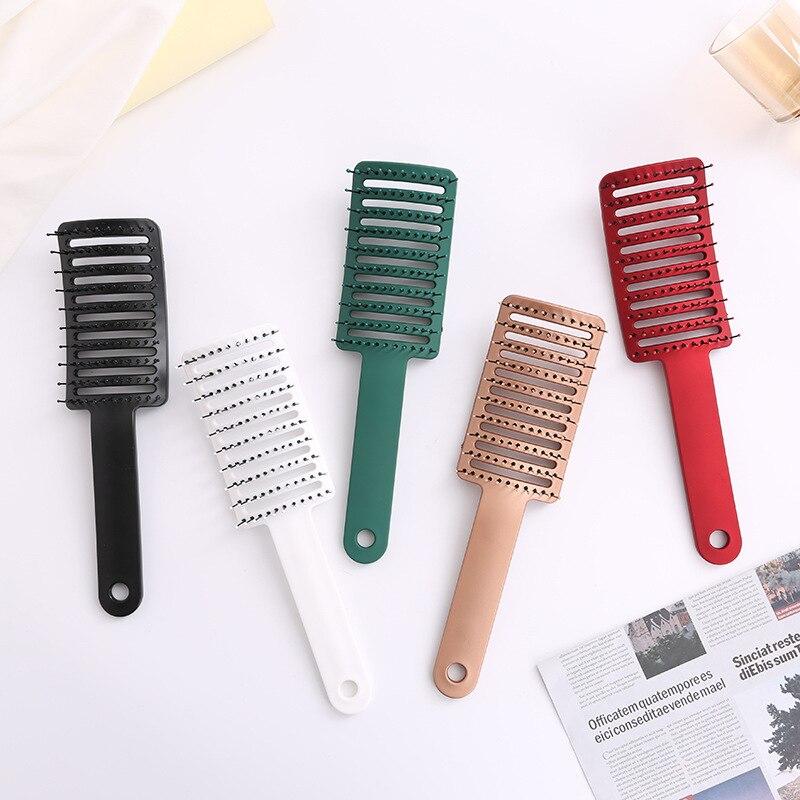 

Профессиональные ребра Расческа Волосы Щетка Big Bend Расческа Влажный Сухой Пластиковый Массаж Уход за волосами Женщины Укладка Волос Расчески Волосы Аксессуары для волос