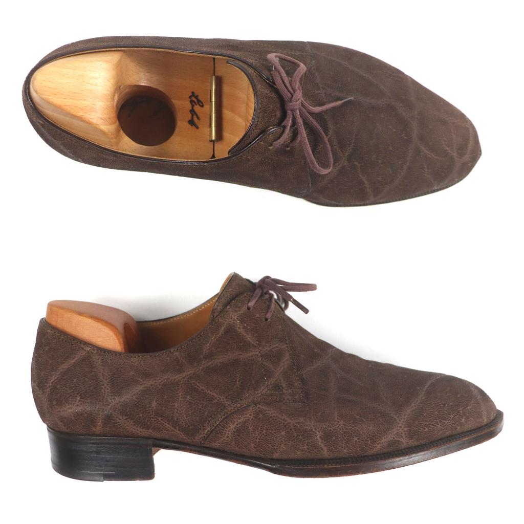 John Lobb Leather Shoes Dark Brown Elephant Leather Mens Used