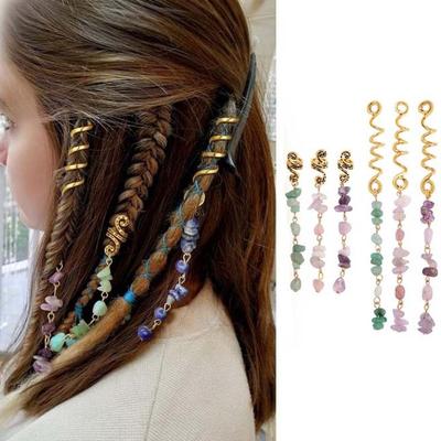 Metal Braid Headdress Dreadlock Hair Jewelry Hip-hop Dangle Dreadlock Side Clip  Daily