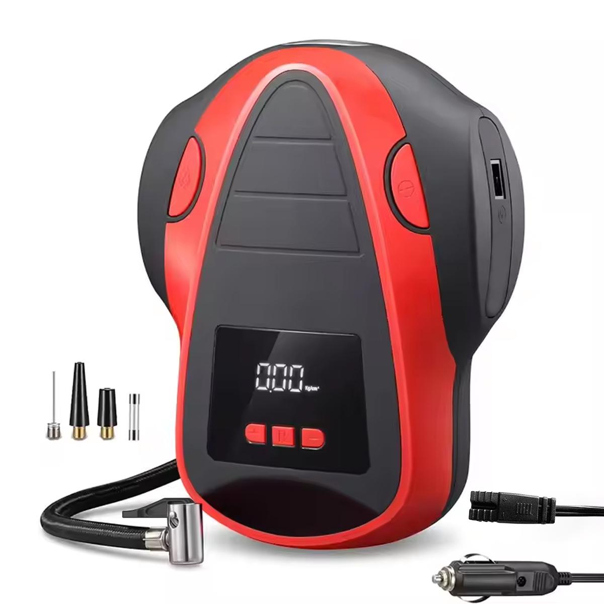 

12В/110В Портативный автомобильный насос для накачивания шин, электрический автомобильный насос с цифровым манометром для накачивания велосипедных шин