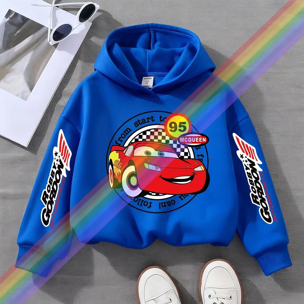 Children Hoodie Long Sleeve Car Print Spring Autumn Kid Boy Clothes Fashion Pullover