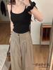 #Summer integrated back lace sling vest fixed integrated cup slim and thin versatile and thin