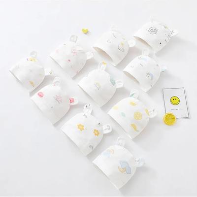 0-2mouth Newborn Soft Beanies Caps Cartoon Warm Windproof Protect The Head Ears Cotton Print Cap Boy Girl Kids Toddler Beanie