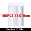 100Pcs Thicken Zipper Sealed Bags Clear Plastic Storage Bag For Small Jewelry Food Packing Reclosable Sealing Bags