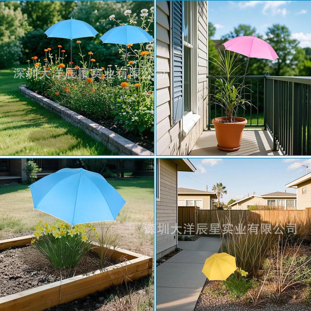 Popular Plant Sunshade Flower Potted Plant Sunscreen Umbrella Heat Insulation Outdoor Plant Floor Insert Umbrella Company