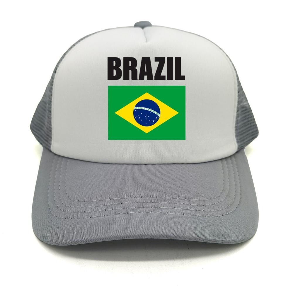Brazil Flag Trucker Hat Adult Adjustable Mesh Net Country Fans Baseball Cap Unisex Women Hip Hop Dad Gift Hat