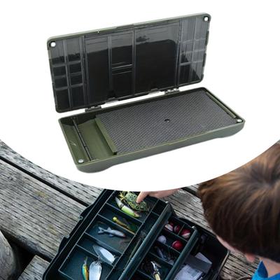 Caja Rígida Mosca 2 Capas Baitcasting Ligera PVC Portátil Almacenamiento Pesca Aparejos Cebo