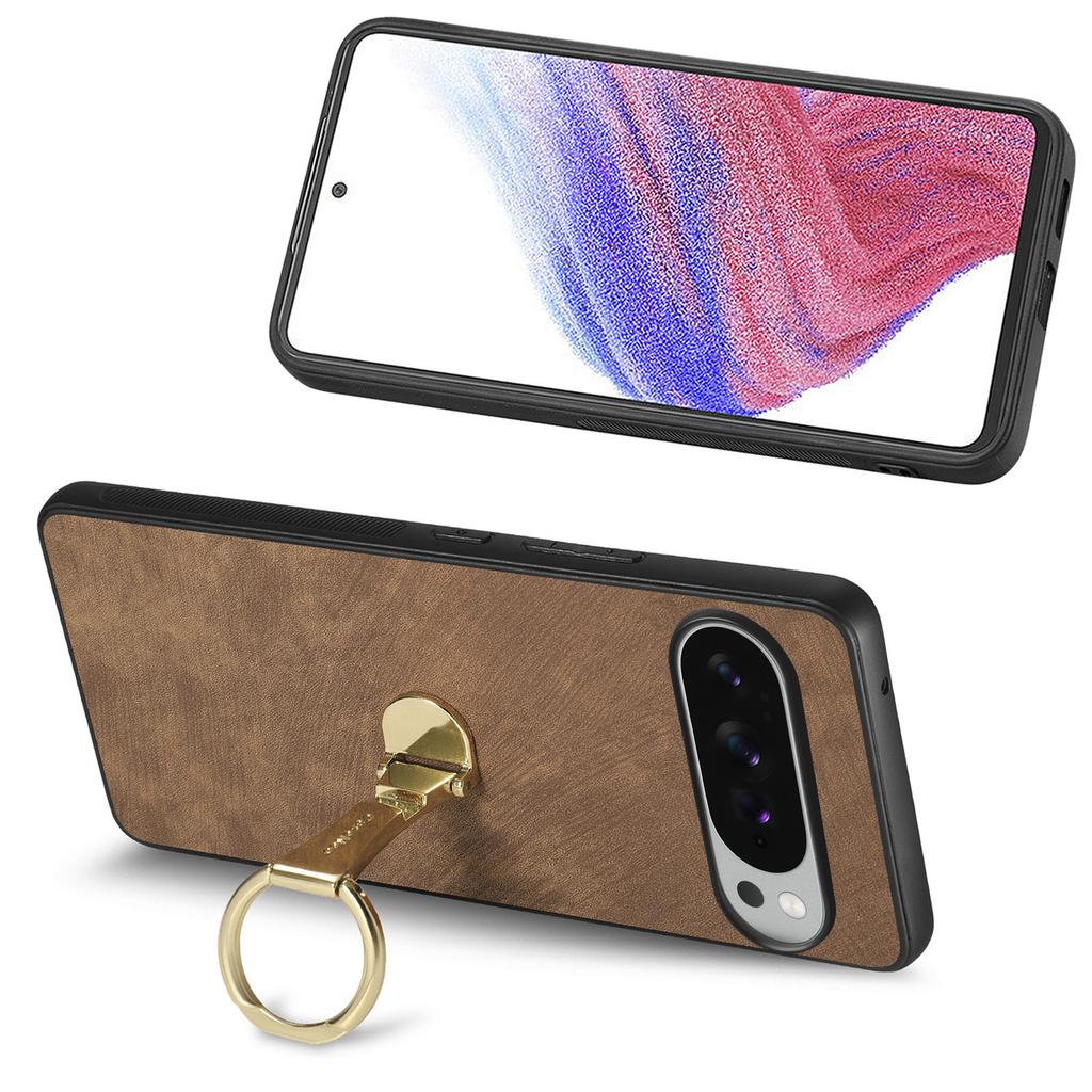 For Google Pixel 10 Pro XL Case CASENEO D22 Folding Kickstand Retro Leather Back Phone Cover