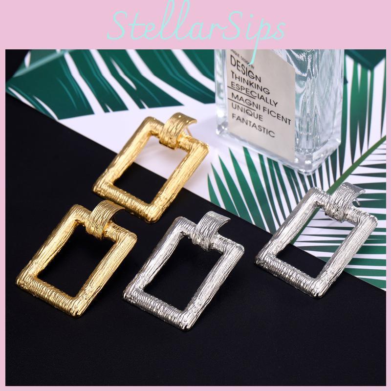 Contemporary Geometric Alloy Earrings For Women Perfect For Work Anniversaries