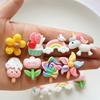 10 Pcs New Mini Cute Cartoon Unicorn, Rainbow, Ice Cream Resin Scrapbook Diy Jewellery Hairpin Decorate Accessories Craft A62