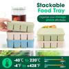 With Lids Baby Food Freezer Tray Silicone Material Baby Food Storage Container  For Baby