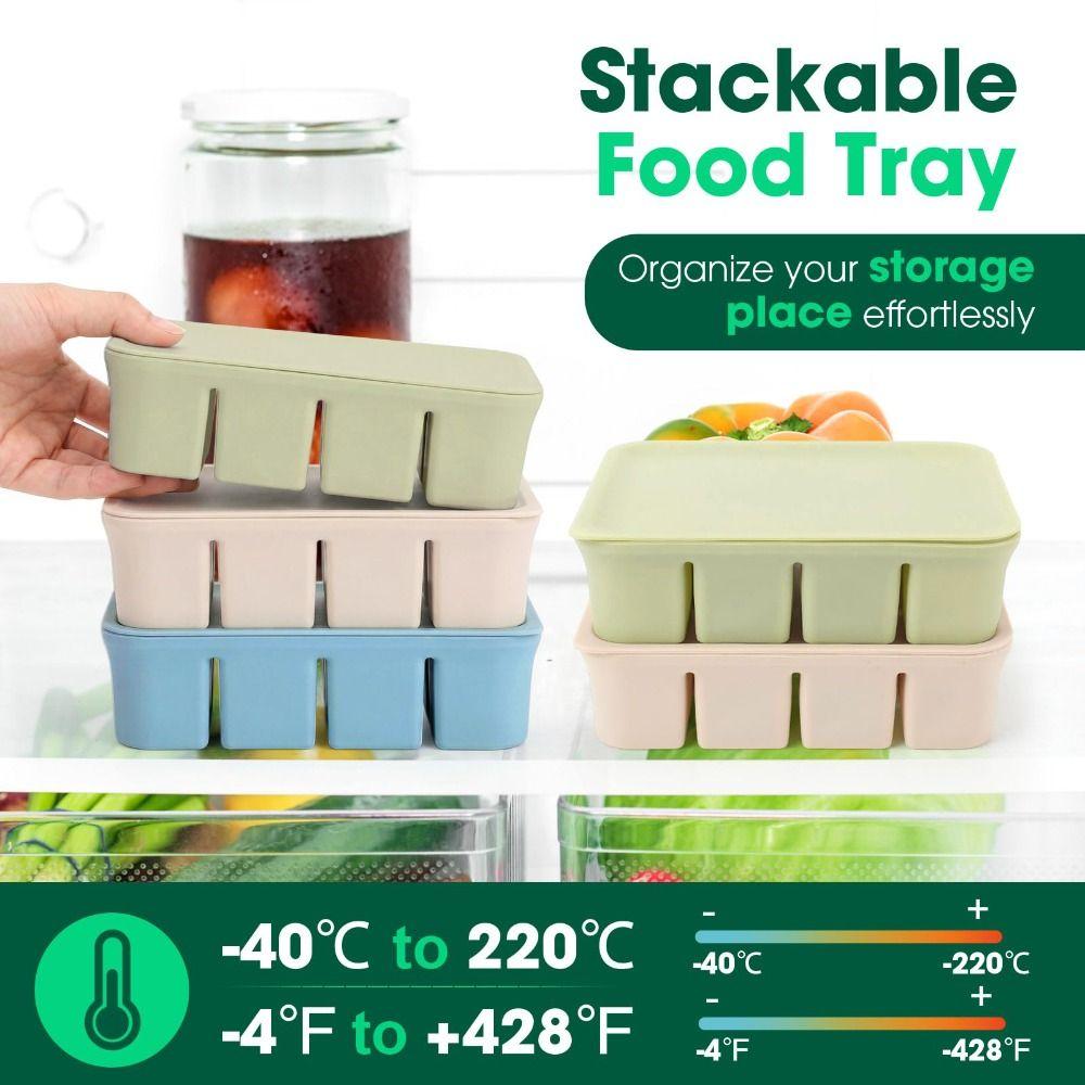 With Lids Baby Food Freezer Tray Silicone Material Baby Food Storage Container For Baby