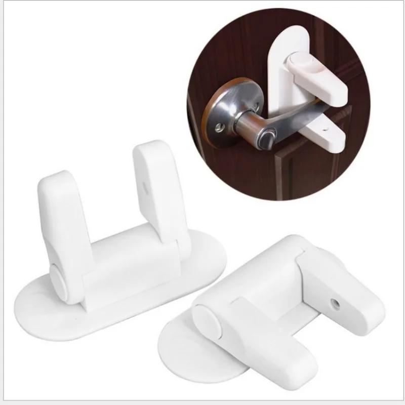 Multi-functional Door Lever Lock Childproof Door Lever Lock Rotation Proof Professional Door Adhesive Security Latch Universal