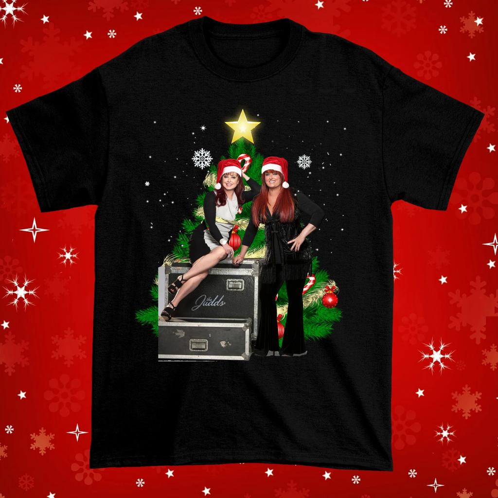 The Judds Naomi Judd, Wynonna Judd Christmas Tree Black All Size T-Shirt QQ1455