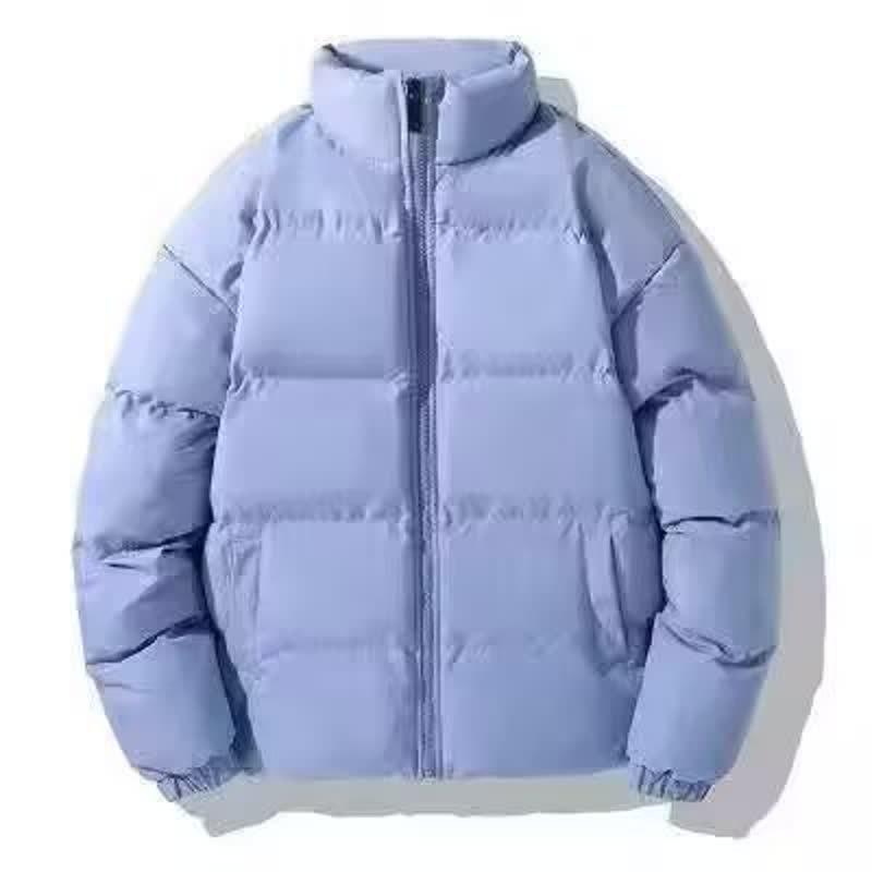 

2025 Winter Fashion: Unisex Cotton Padded Jacket - Stand Collar, Loose Fit, Warm Couples Outerwear 3XL синій