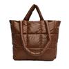 Simple shoulder bag down cotton clothing bag space cotton portable tote women's bag fashion commuter bag underarm bag