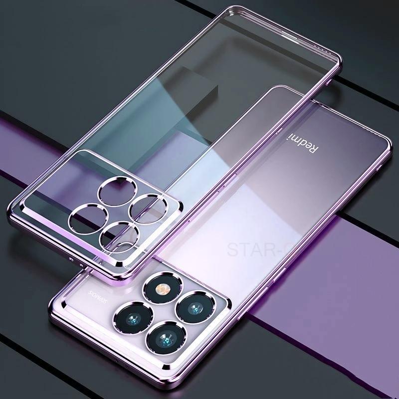 X6pro M6pro Plating Clear Case For Xiaomi Mi Poco M6 X6 Pro 5g 4g F6 Silicone Transparent Bumper Back Cover Poko M X 6