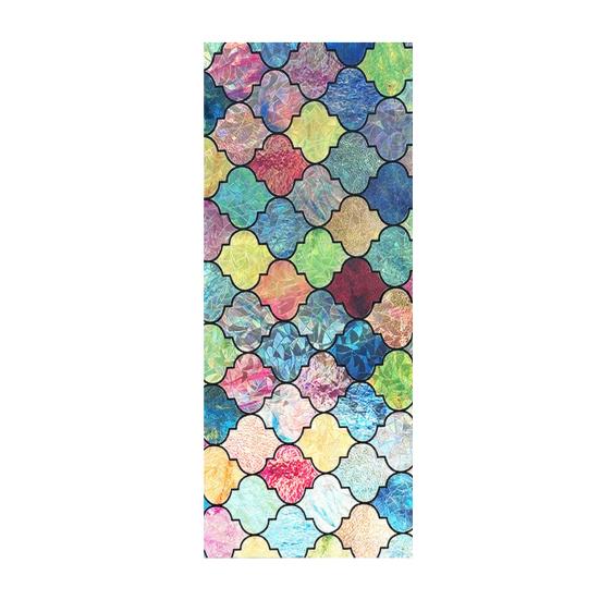 Folia Prywatnościowa na Okno 3D Dekoracyjna Matowa Statyczna Adhezja Usuwalna Wielokrotnego Użytku Dom Biuro Łazienka Blokująca Promieniowanie UV Naklejka na Szkło Pokrycie