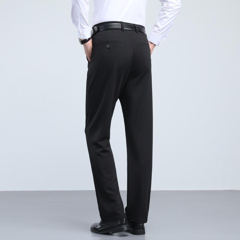 Spring and Autumn Men's Casual Pants Loose Straight Men's Pants Middle-aged Summer Thin Non-ironing Elastic Pants Men's Business Pants