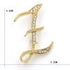 Trendy 26-Letter Rhinestone Brooch Pin - Fashion Accessory for Clothing & Bags
