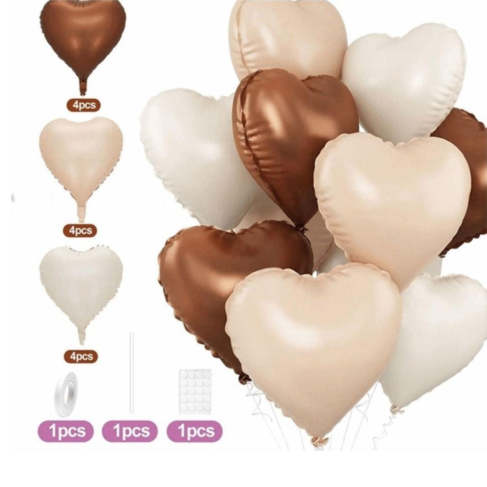 2Pcs /12Pcs New 18inch Bow Foil Balloon 38inch Cream Bow Aluminum Foil Balloons Brown Plaid Balloon Decoration Baby Shower