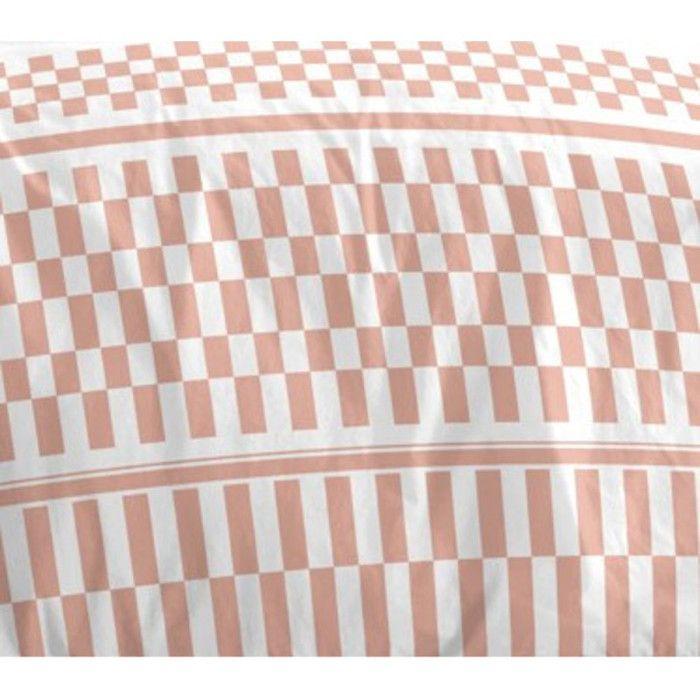 Parure de draps 4P "Louna" lit 160 x 200 Casimir Peche Coton Pur