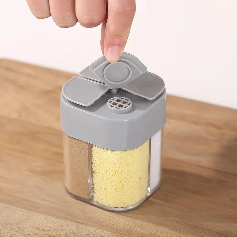 Seasoning Jar Plastic Spice Container Bottle Salt and Pepper Shaker Outdoor Camping BBQ Seasoning Container Kitchen Gadget Sets