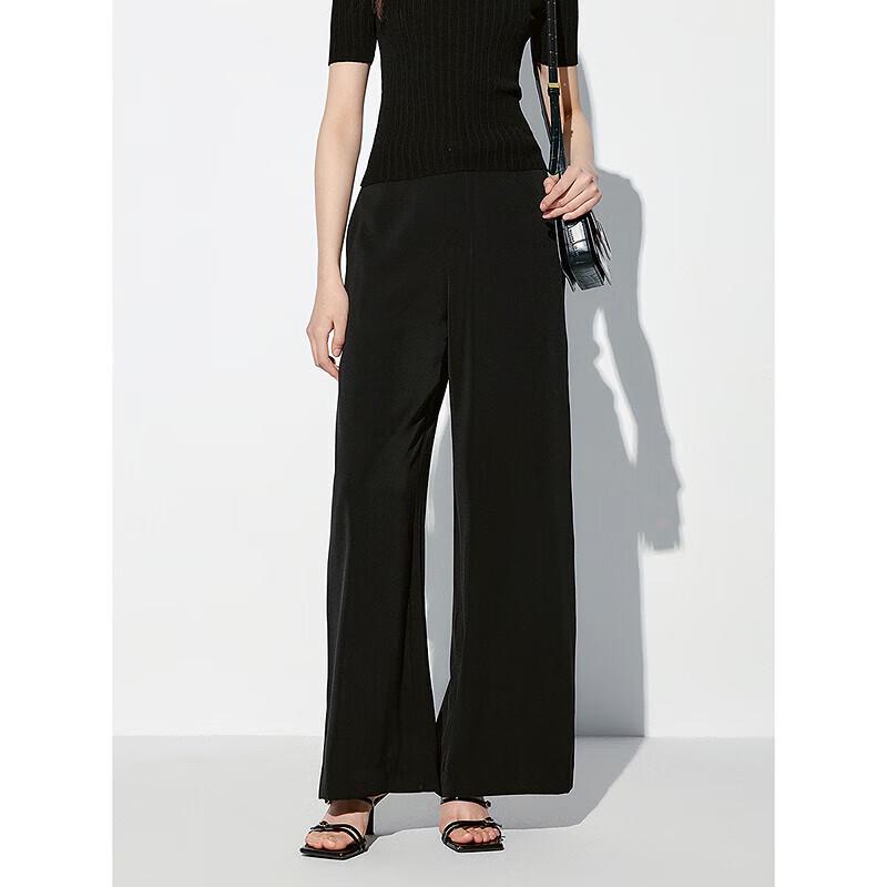 

Peacebird Women s Wide-Leg Draped Pleated Trousers M